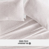 Rustic Jacobean Cotton Sateen Patterned Sheet Set in Mauve (300 Thread Count)