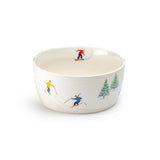 Winter Ski Slope Stoneware Bowl