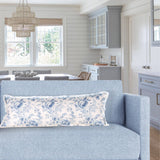 Charlotte Vintage French Floral Toile Throw Pillow