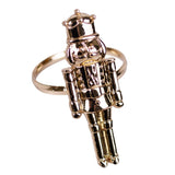 Gold Nutcracker Napkin Rings (Set of 4)