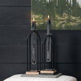 Vance Kitira Handpoured Black Taper Candle Set