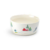 Winter Ski Slope Stoneware Bowl
