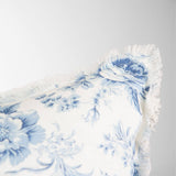 Charlotte Vintage French Floral Toile Throw Pillow