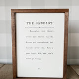 The Sandlot Wood Art 13x17"