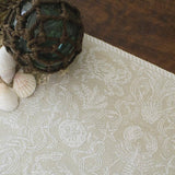 Coastal Beach Crab Damask 14x72 Table Runner