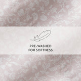 Rustic Jacobean Cotton Sateen Patterned Sheet Set in Mauve (300 Thread Count)