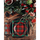 Red Christmas Plaid Dinner Napkin