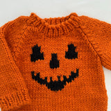 Jack-o-lantern Hand-Knitted Baby Sweater
