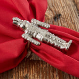 Silver Nutcracker Napkin Ring Set