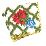Poinsettias Paper Cocktail Napkin Packs