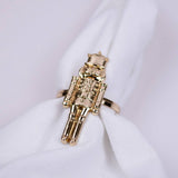 Gold Nutcracker Napkin Rings (Set of 4)