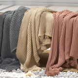 Nicole Lane Tassel Throw Blanket