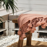 Nicole Lane Tassel Throw Blanket