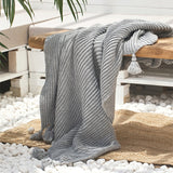 Nicole Lane Tassel Throw Blanket