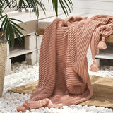 Nicole Lane Tassel Throw Blanket