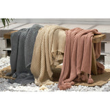 Nicole Lane Tassel Throw Blanket