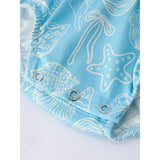 Ocean Girls Bow Ruffle Romper