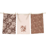 Sepia Florals Tea Towels (Set for 3)