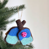 Handmade Felt Pickleball Ornament