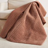 Velvet Stitch Quilted Throw: Grey