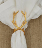 (Set of 4) Gold Reindeer Napkin Ring