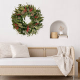 Snow Pinecone Holiday Wreath