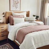 Wilhemina Dusty Rose Quilt Set: Dusty Rose / Full/Queen