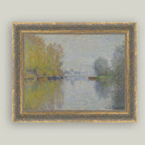 Autumn on the Seine Framed Antique Art: 10x8