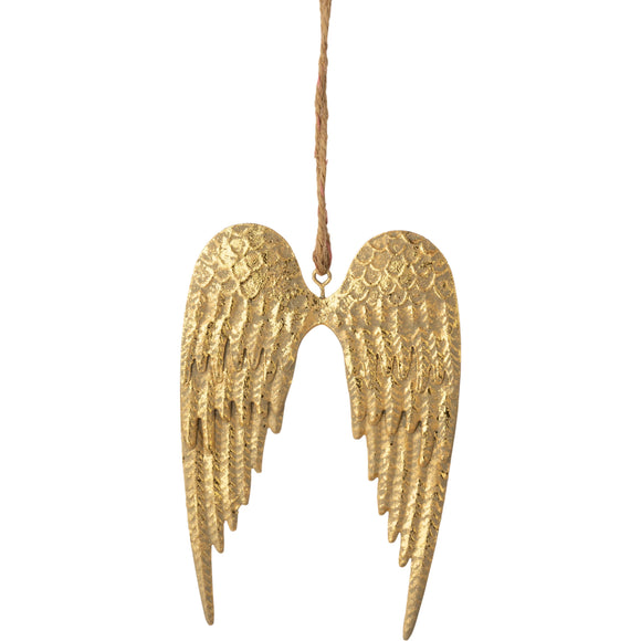 On Angels Wings Gold Ornament