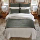 Velvet Stitch Quilt Set in Forrest