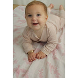 Little Pink Bird Muslin Organic Cotton Blanket