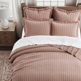 Wilhemina Dusty Rose Quilt Set: Dusty Rose / Full/Queen