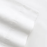 100% Cotton & Brushed Sateen Sheet Set in White