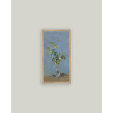 Flowers in a Glass Vase by Monet Framed Antique Art (7x12)