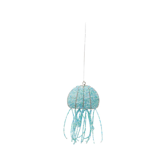 Christmas Jellyfish Beaded Ornament