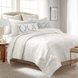 Muslin Stitch Quilt Set: Cream / King/Cal King