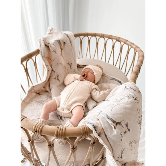 Nightingale Fur Lined Organic Cotton Blanket