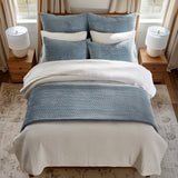 Velvet Stitch Quilt Set in Forrest