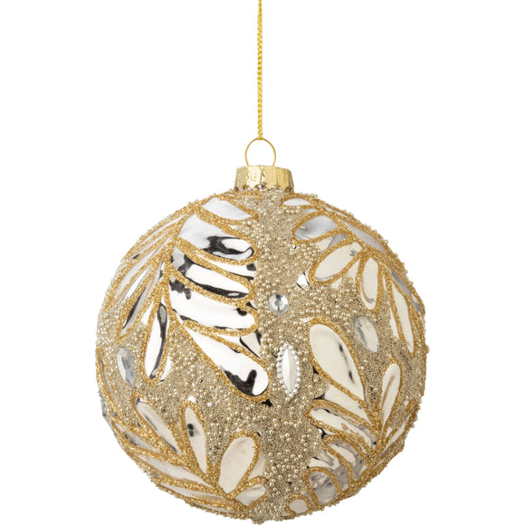 Amberly Glitzy Gold Ornament