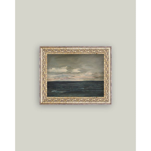 Ocean View Framed Antique Art: 10x8