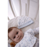 Toile De Jouy Newborn Bib & Hat Set in Blue - 0-3 M