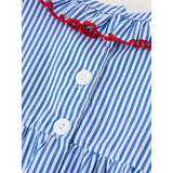 Girls 4th of July Plaid Smocked Embroidery Romper
