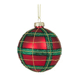 Tartan Ball Christmas Ornament