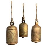 Set of 3 Upcycled Metal Rural School Christmas Bells