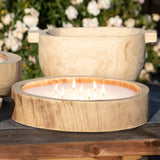 13.5" Paulownia Circular Wood Candle