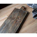 Oversized Hand Carved Black Wood Serving Cutting Board