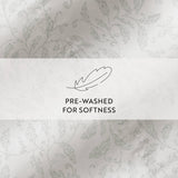 Calla Cotton Sateen Printed Sheet Set in Eucalyptus (300 Thread Count)