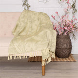 Rabbit And Fern Jacquard Throw Blanket