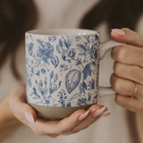 Handcrafted Spring Delft Stoneware Coffee Mug