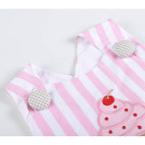 Pink Stripe Cupcake Applique Top & Bloomer Set